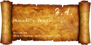 Huszár Anett névjegykártya