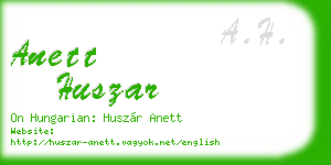anett huszar business card